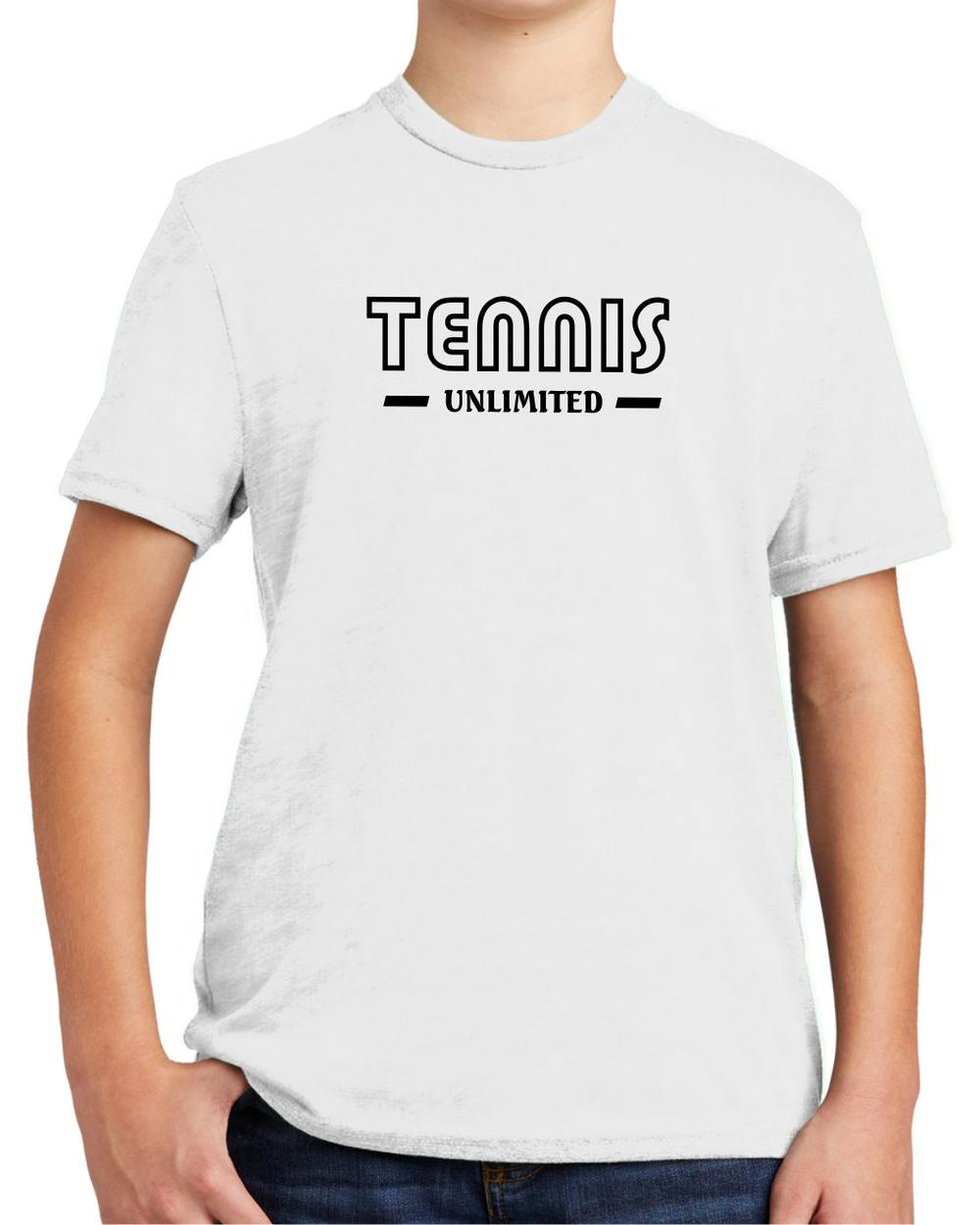 BMT Youth Tri-Blend Tennis Unlimited LifeStyle T-Shirt, color: Bright White