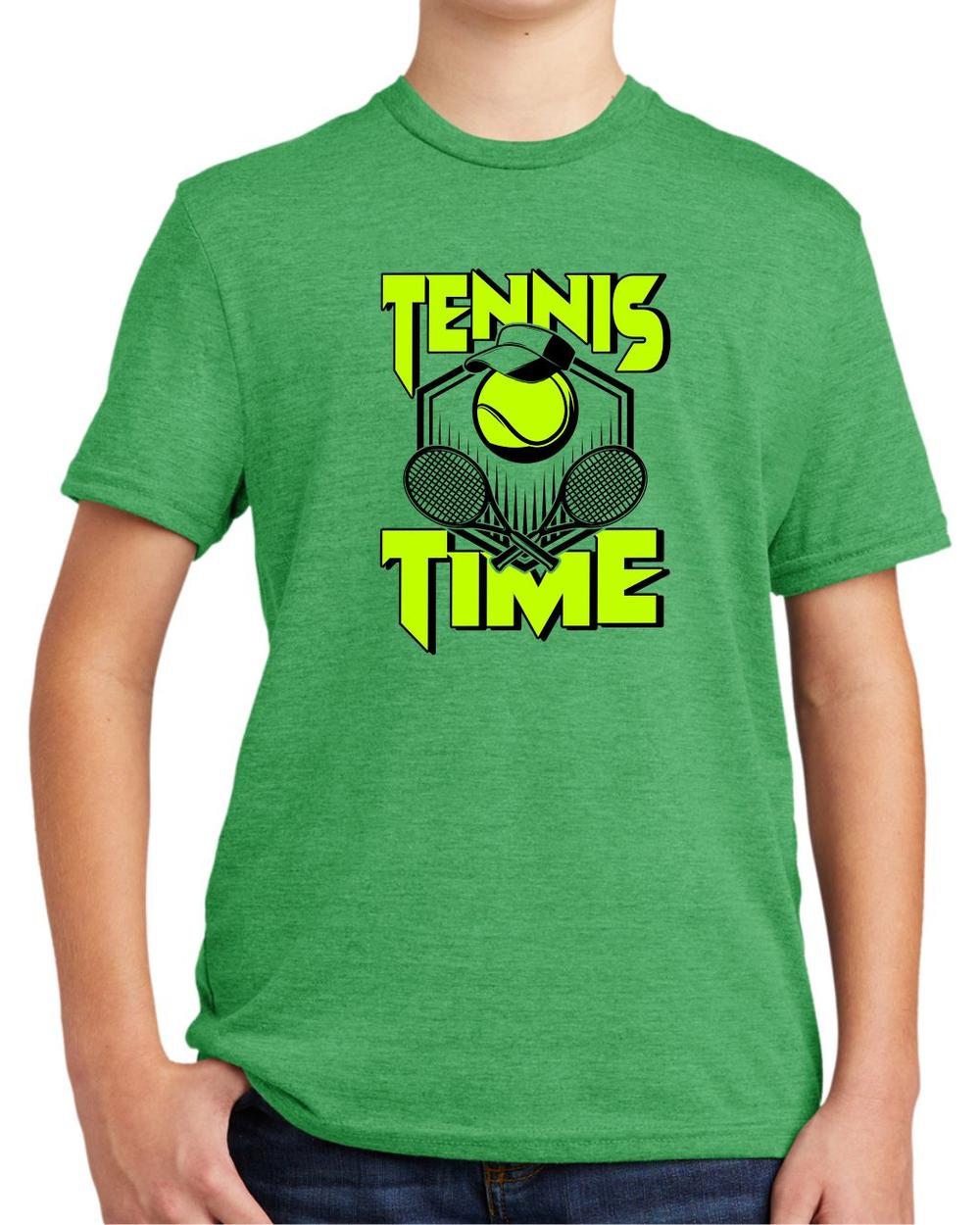 BMT Youth Tri-Blend Tennis Time LifeStyle T-Shirt, color: Enviro Green