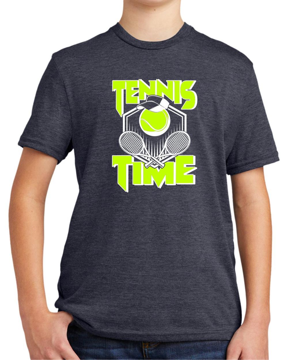 BMT Youth Tri-Blend Tennis Time LifeStyle T-Shirt, color: Rebel Blue