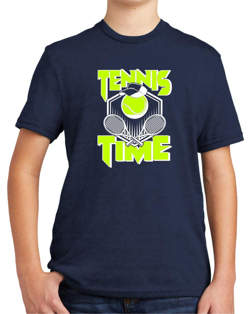 BMT Youth Tri-Blend Tennis Time LifeStyle T-Shirt, color: Night Sky Navy