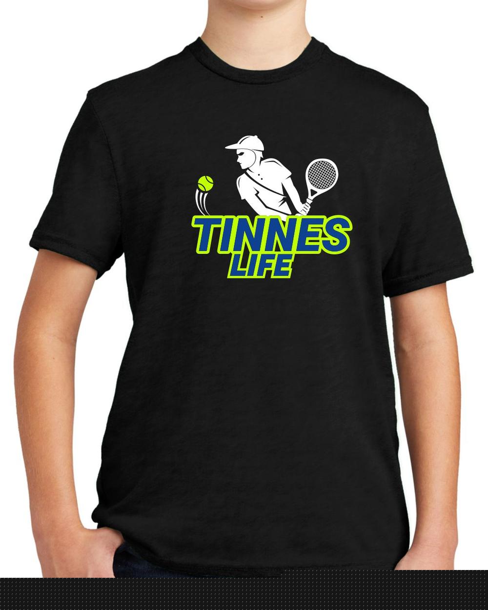 BMT Youth Tri-Blend Tennis Life BackHand LifeStyle T-Shirt, color: Deep Black