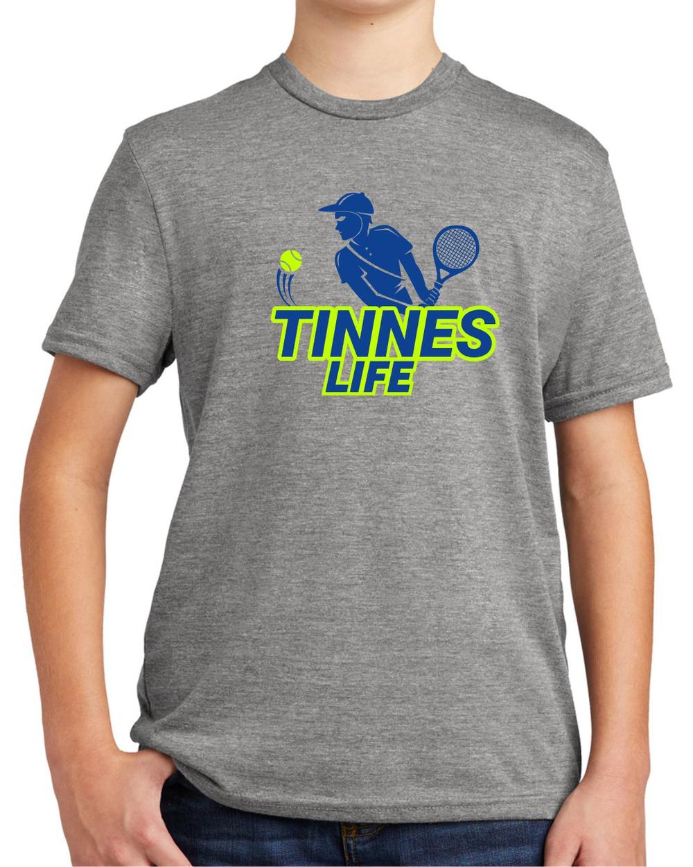 BMT Youth Tri-Blend Tennis Life BackHand LifeStyle T-Shirt, color: Aluminum Grey