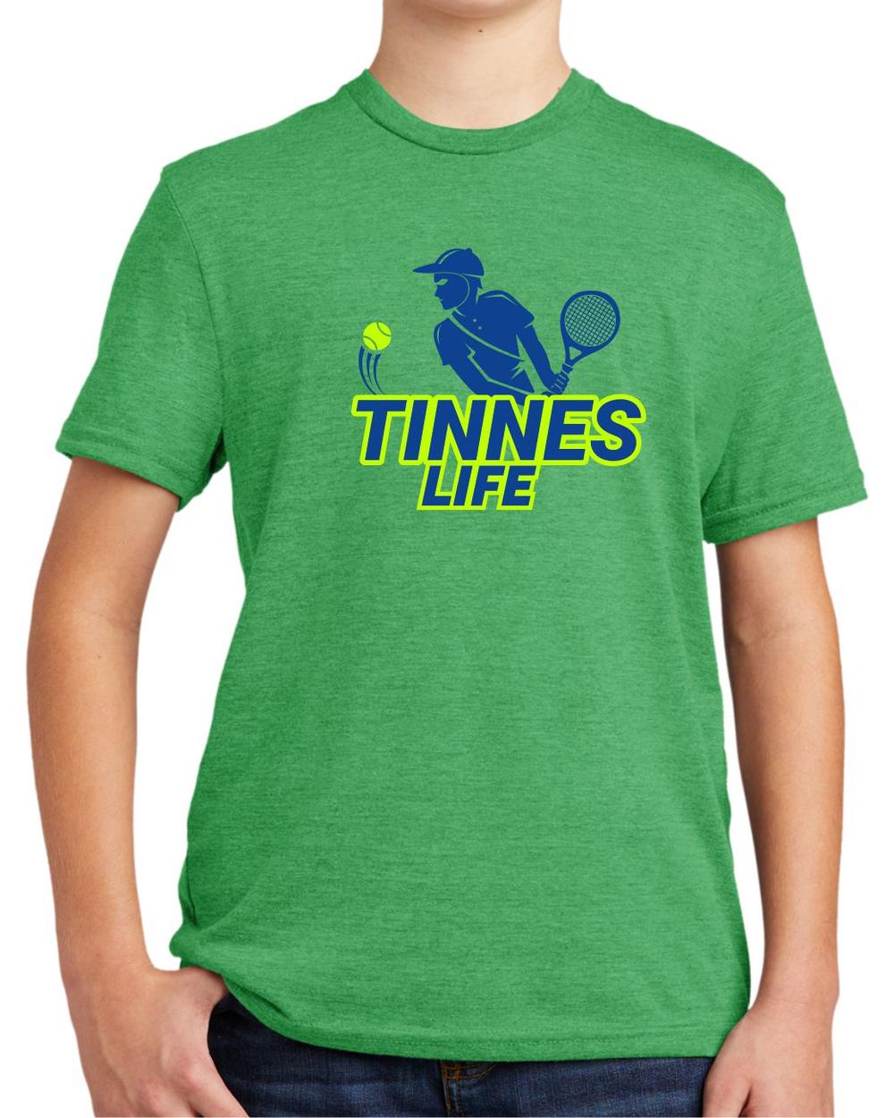 BMT Youth Tri-Blend Tennis Life BackHand LifeStyle T-Shirt, color: Enviro Green