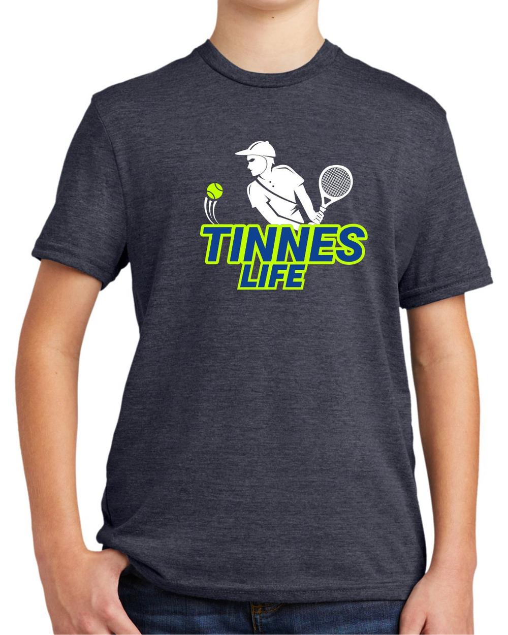 BMT Youth Tri-Blend Tennis Life BackHand LifeStyle T-Shirt, color: Rebel Blue