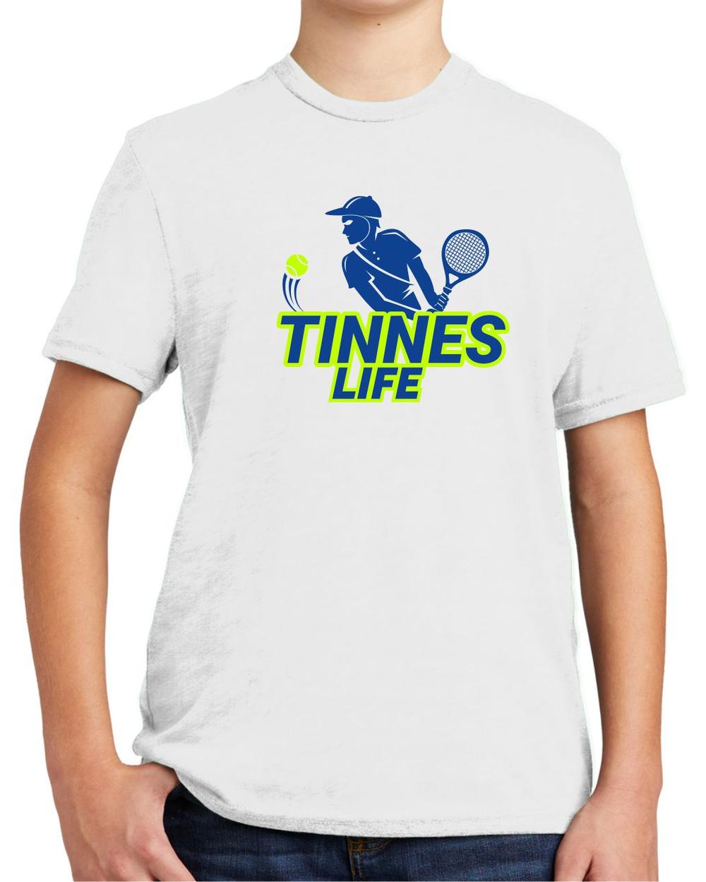 BMT Youth Tri-Blend Tennis Life BackHand LifeStyle T-Shirt, color: Bright White
