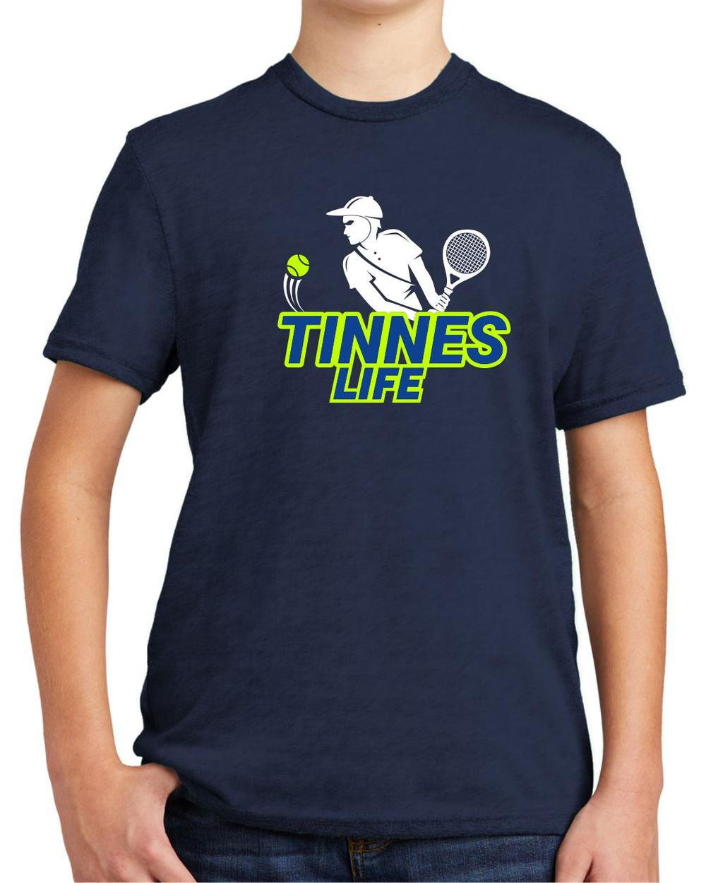 BMT Youth Tri-Blend Tennis Life BackHand LifeStyle T-Shirt, color: Night Sky Navy