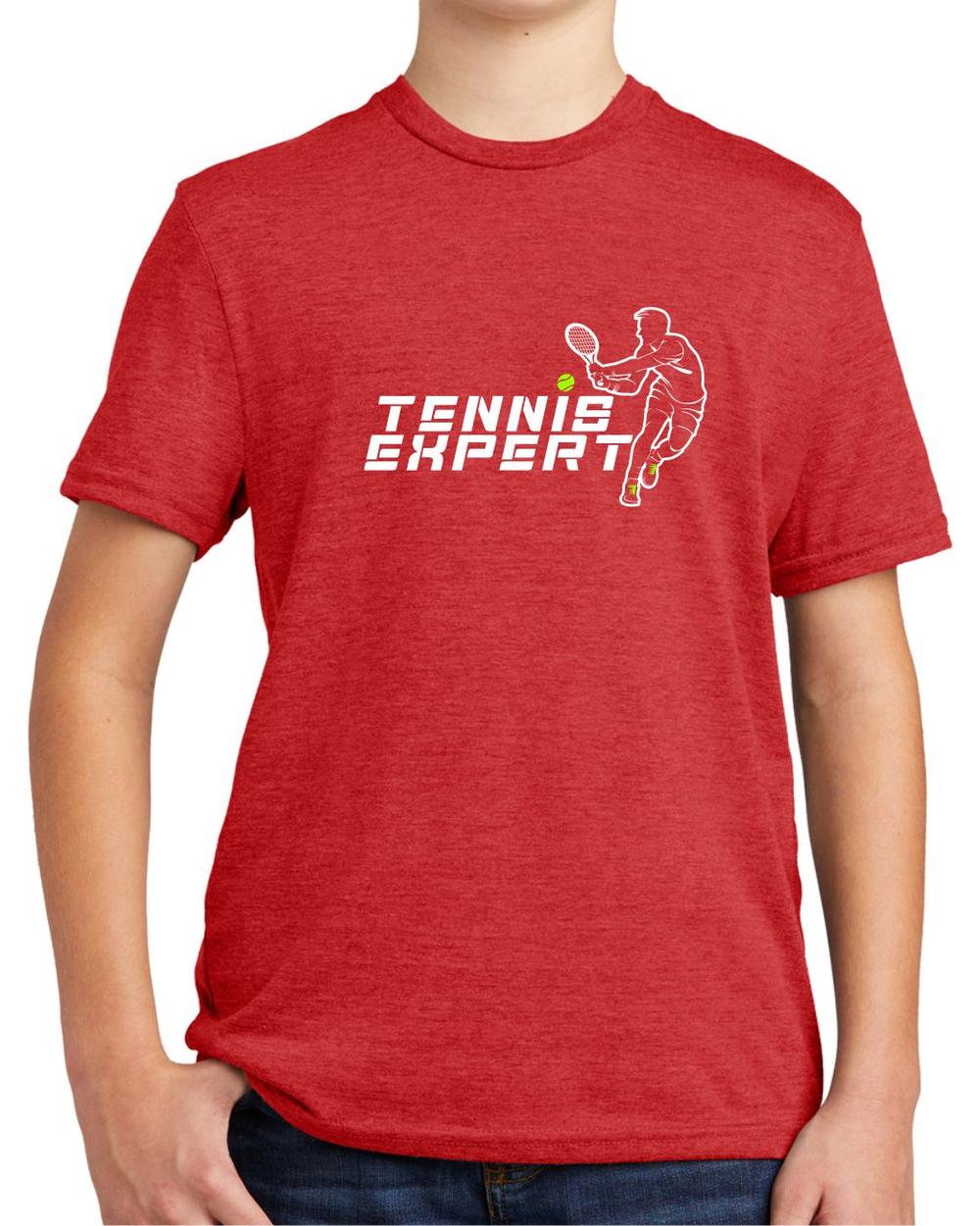 BMT Youth Tri-Blend Tennis Expert LifeStyle T-Shirt, color: Rise Up Red