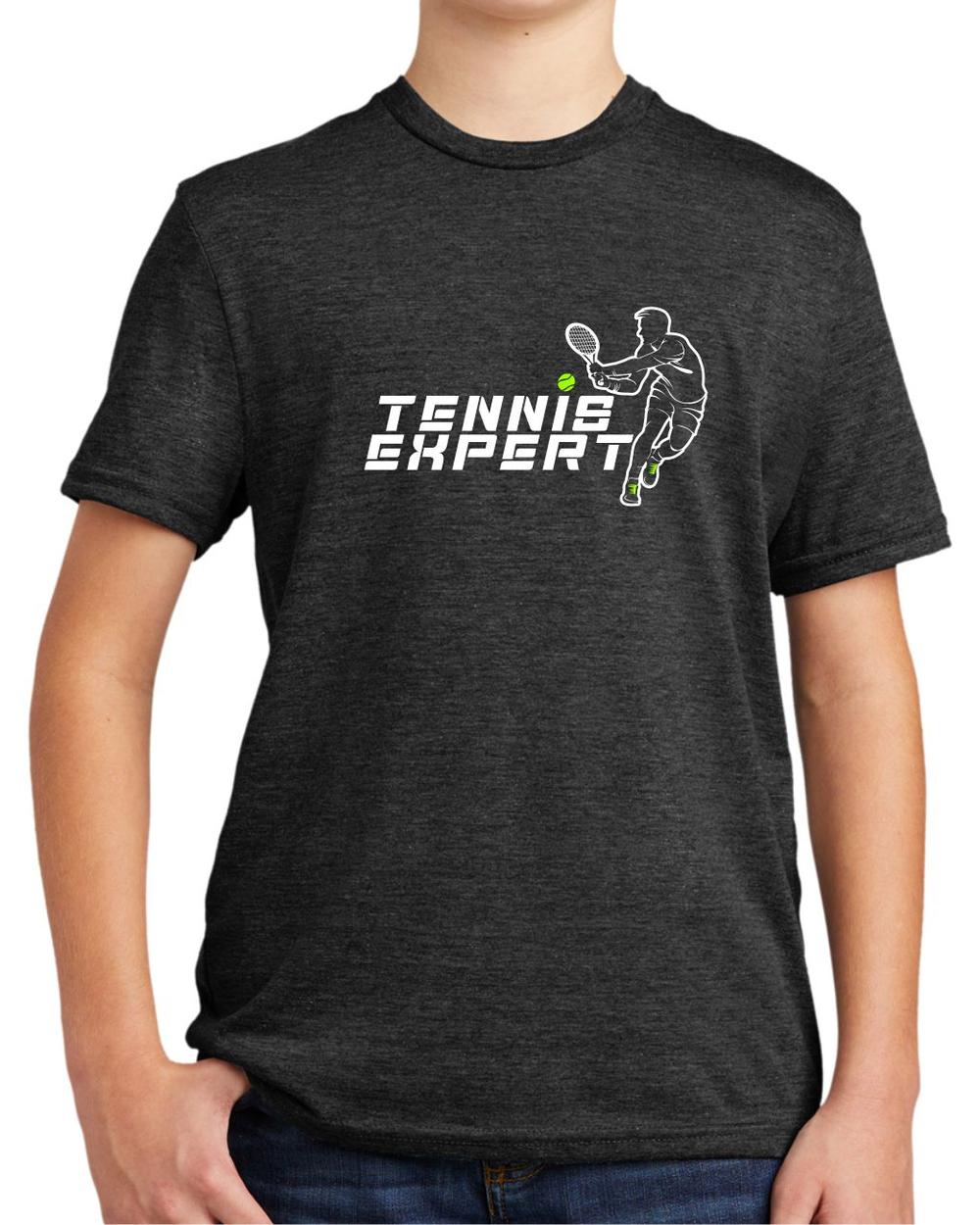 BMT Youth Tri-Blend Tennis Expert LifeStyle T-Shirt, color: Space Black