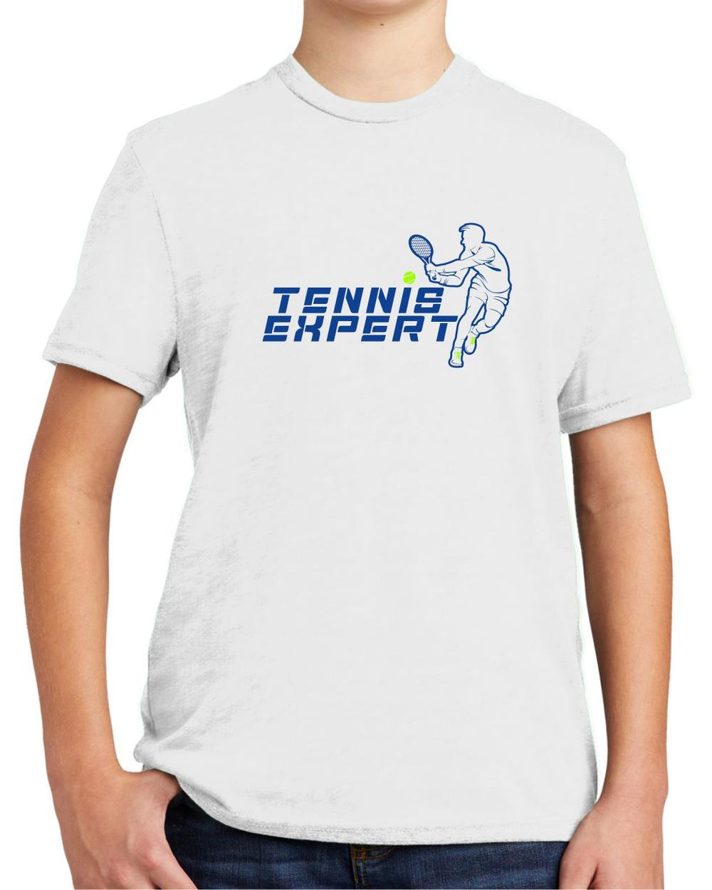 BMT Youth Tri-Blend Tennis Expert LifeStyle T-Shirt, color: Bright White