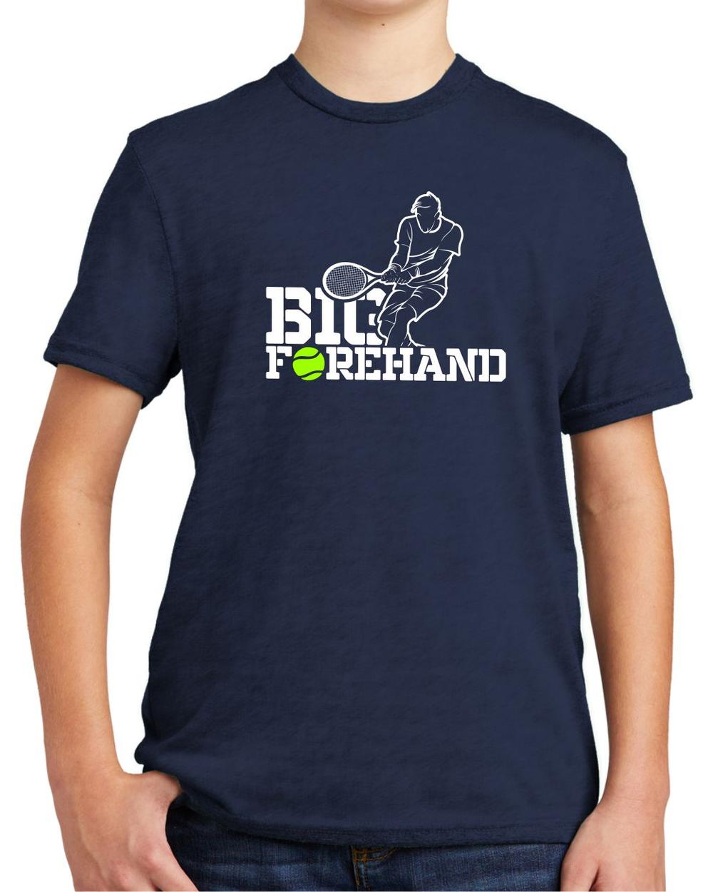 BMT Youth Tri-Blend Big Forehand Tennis LifeStyle T-Shirt, color: Night Sky Navy