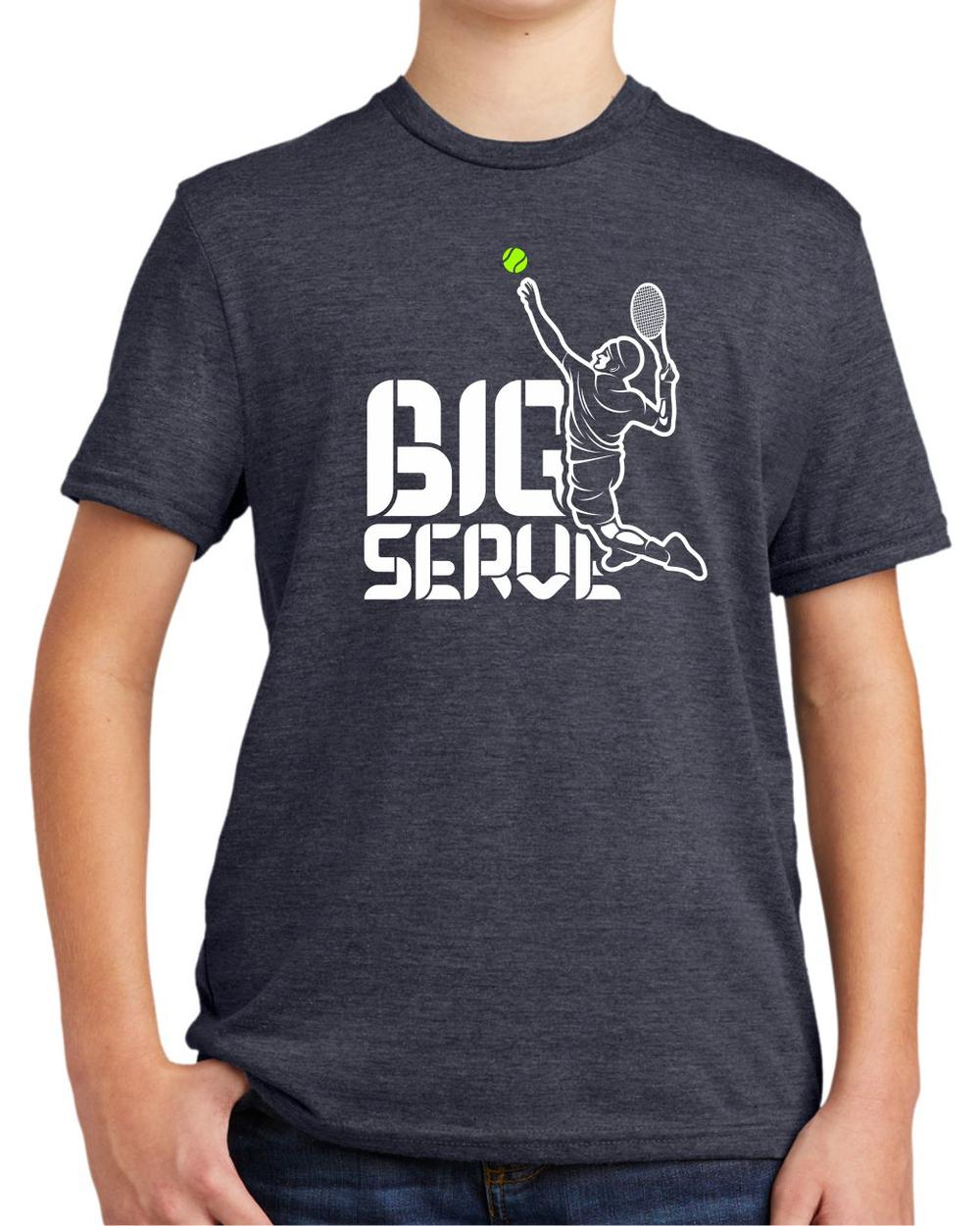 BMT Youth Tri-Blend Big Serve Tennis LifeStyle T-Shirt, color: Rebel Blue