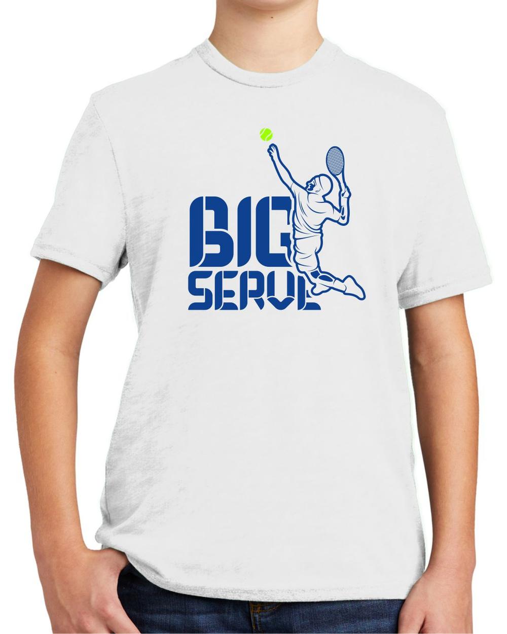 BMT Youth Tri-Blend Big Serve Tennis LifeStyle T-Shirt, color: Bright White