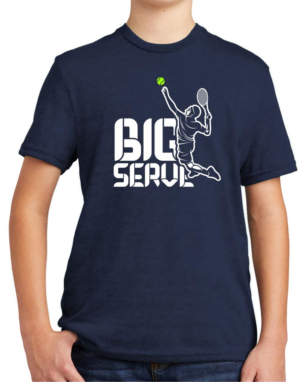 BMT Youth Tri-Blend Big Serve Tennis LifeStyle T-Shirt, color: Night Sky Navy