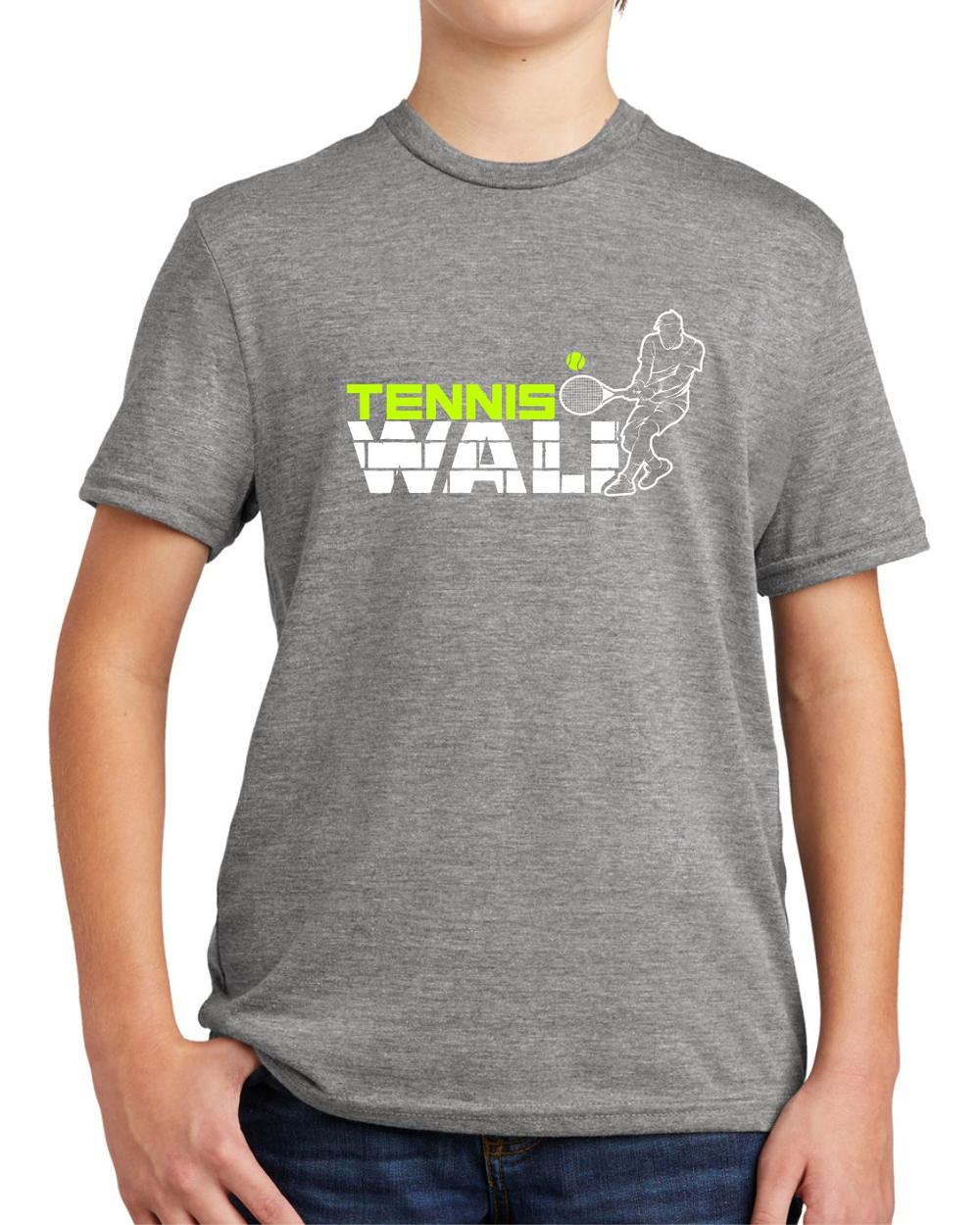 BMT Youth Tri-Blend Tennis Wall LifeStyle T-Shirt, color: Aluminum Grey