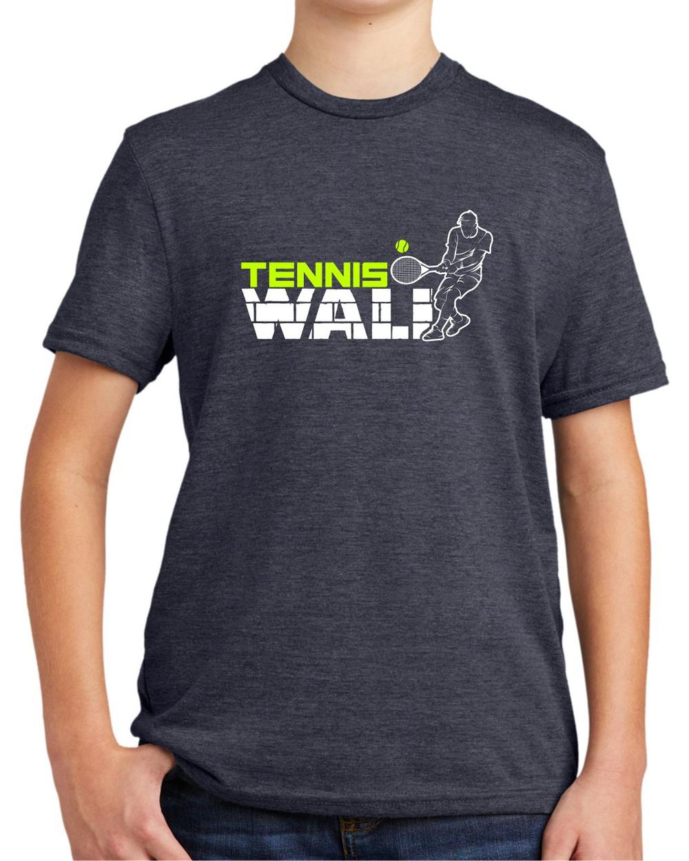 BMT Youth Tri-Blend Tennis Wall LifeStyle T-Shirt, color: Rebel Blue