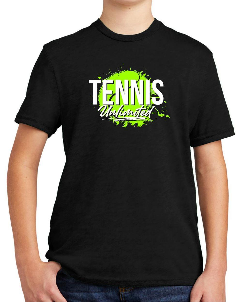 BMT Youth Tri-Blend Tennis Unlimited LifeStyle T-Shirt, color: Deep Black