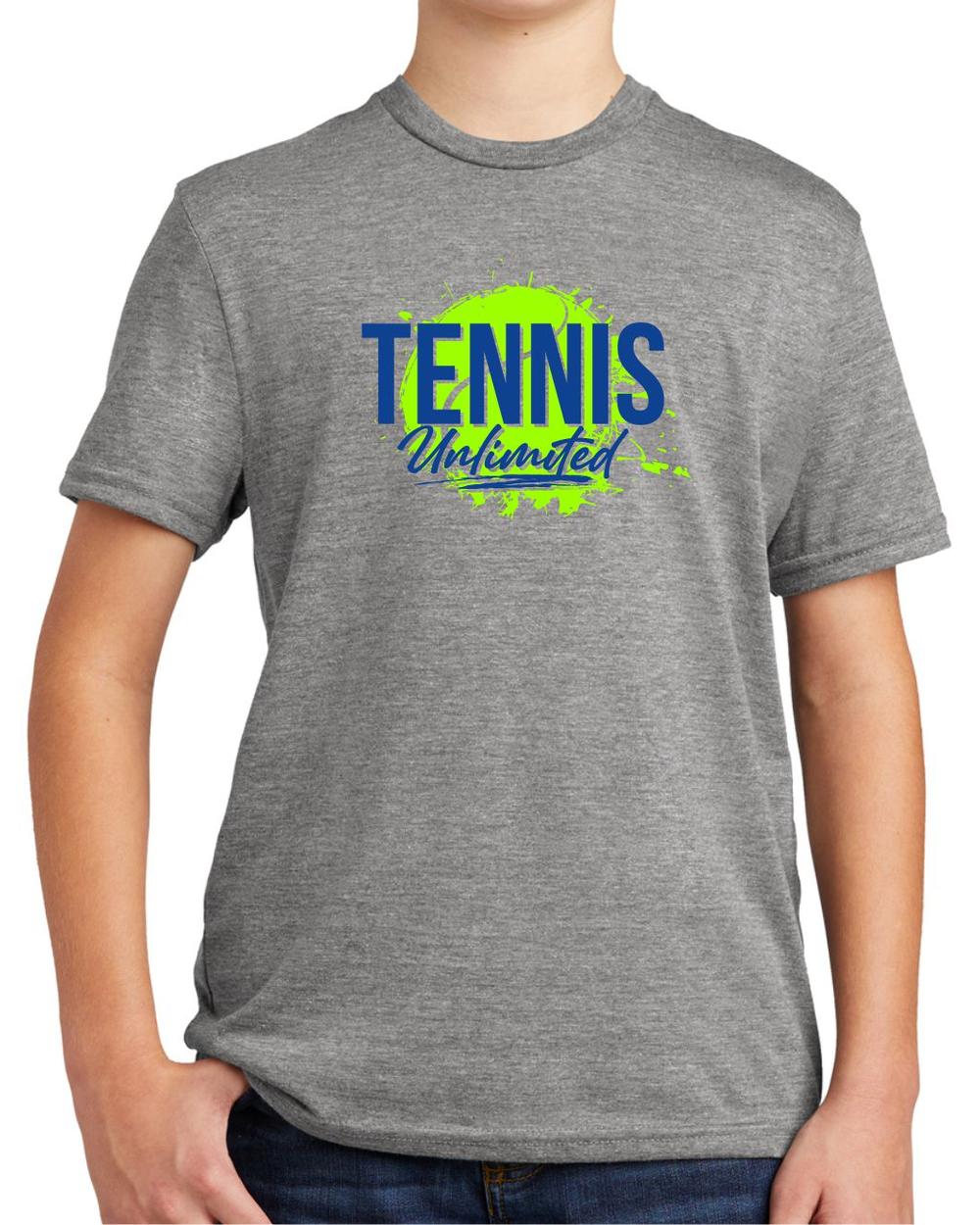 BMT Youth Tri-Blend Tennis Unlimited LifeStyle T-Shirt, color: Aluminum Grey