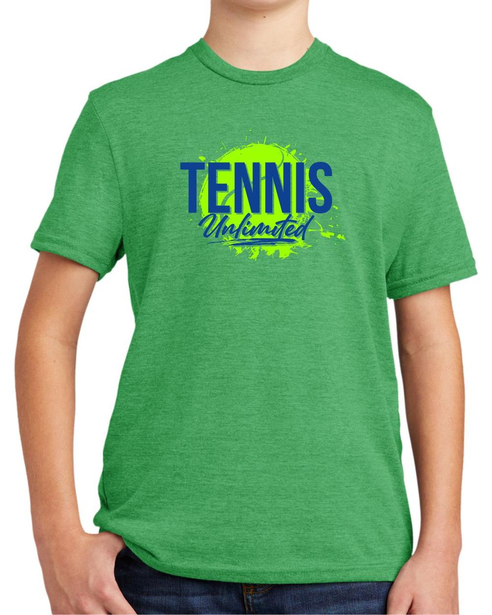 BMT Youth Tri-Blend Tennis Unlimited LifeStyle T-Shirt, color: Enviro Green