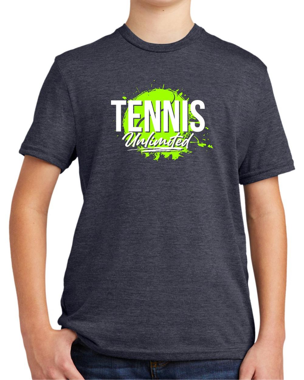 BMT Youth Tri-Blend Tennis Unlimited LifeStyle T-Shirt, color: Rebel Blue