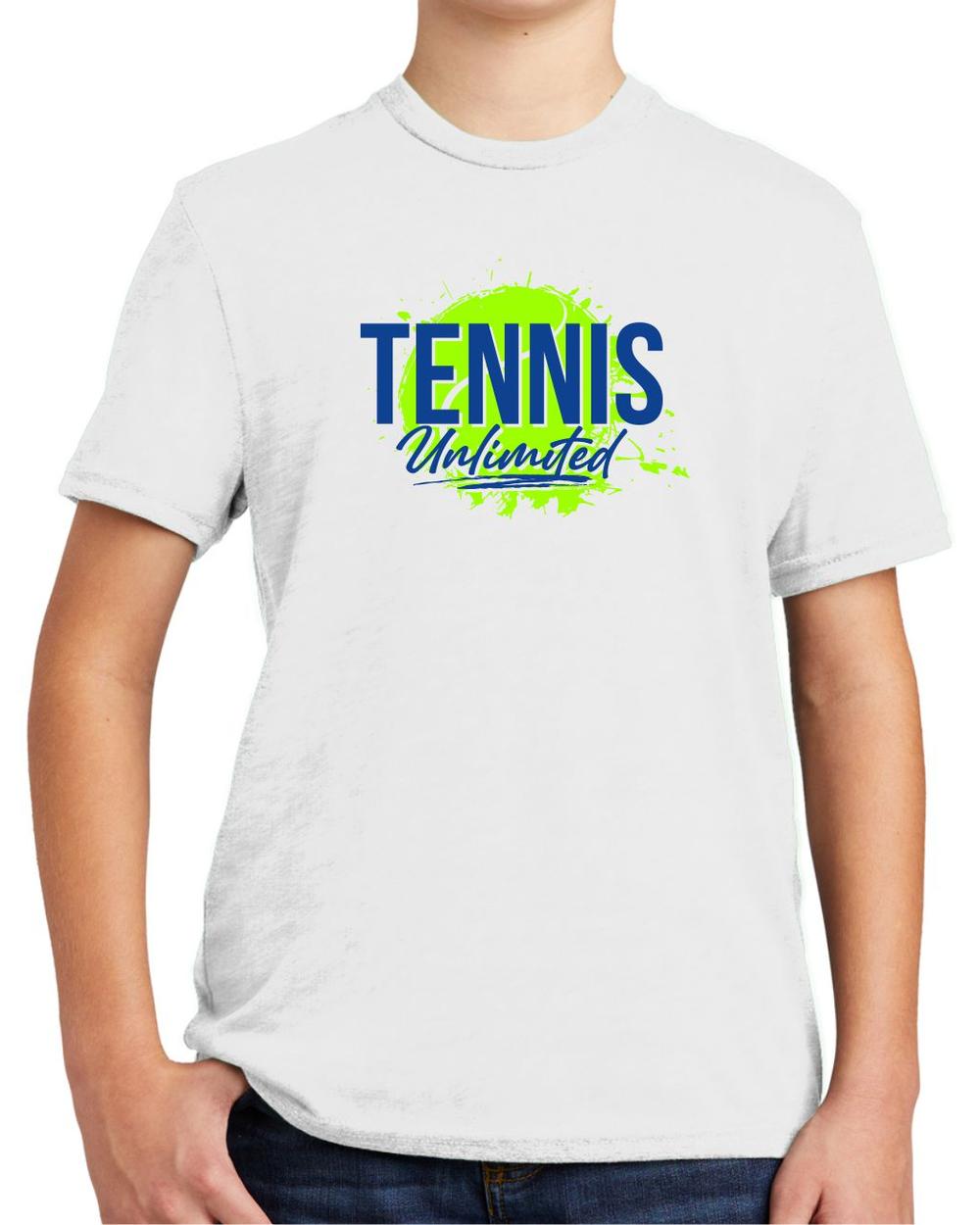 BMT Youth Tri-Blend Tennis Unlimited LifeStyle T-Shirt, color: Bright White