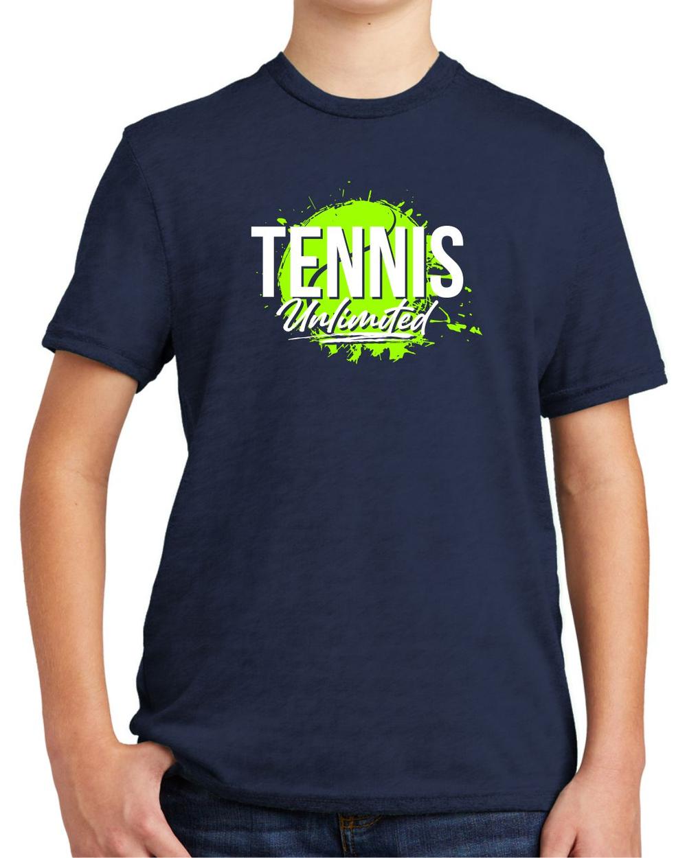 BMT Youth Tri-Blend Tennis Unlimited LifeStyle T-Shirt, color: Night Sky Navy