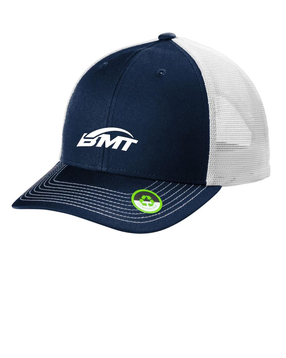 BMT Adult Eco MeshBack Unisex Tennis Cap, color: True Navy/White