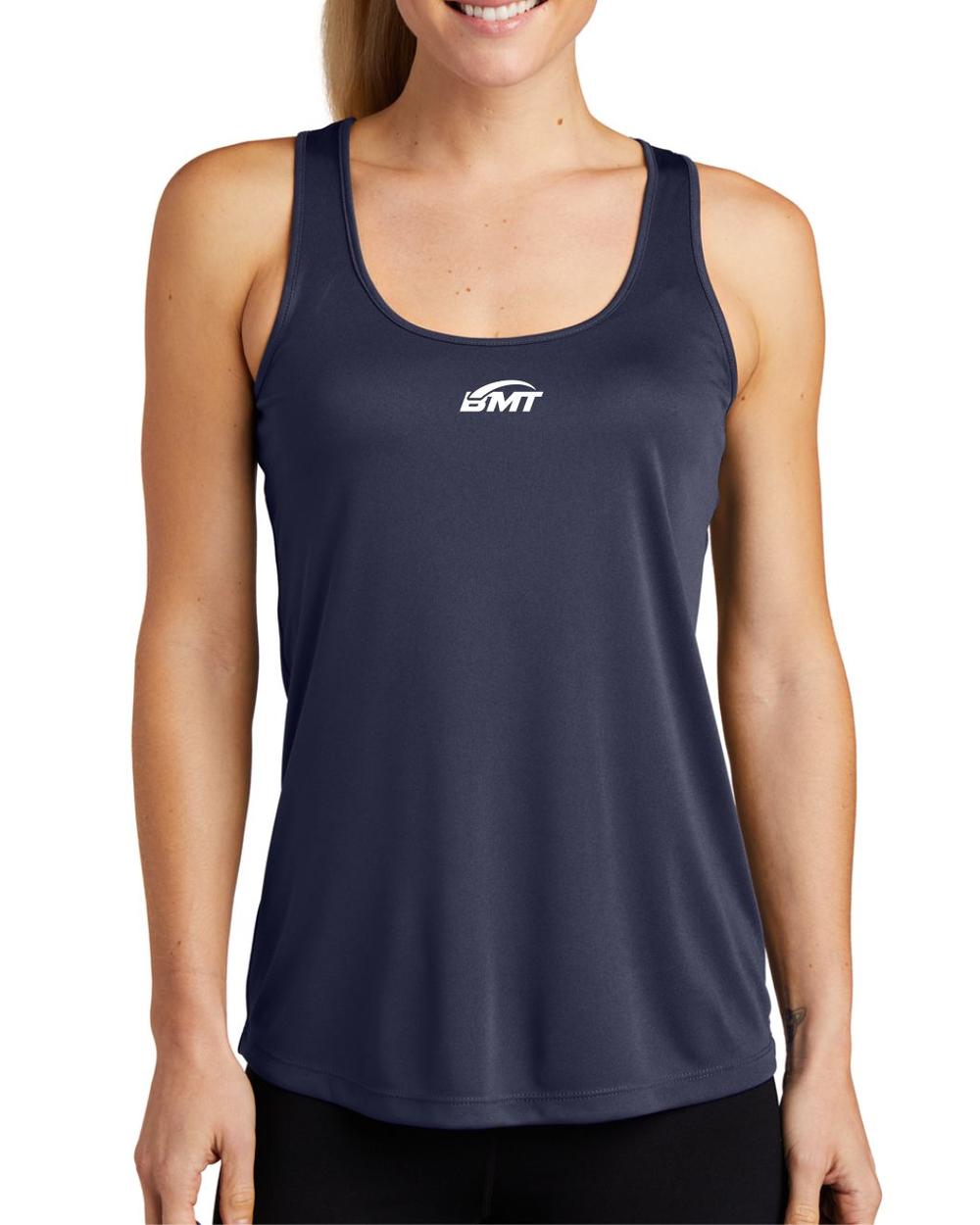 BMT Women's PosiCharge Competitor RacerBack Court-Tennis Tank, color: True Navy