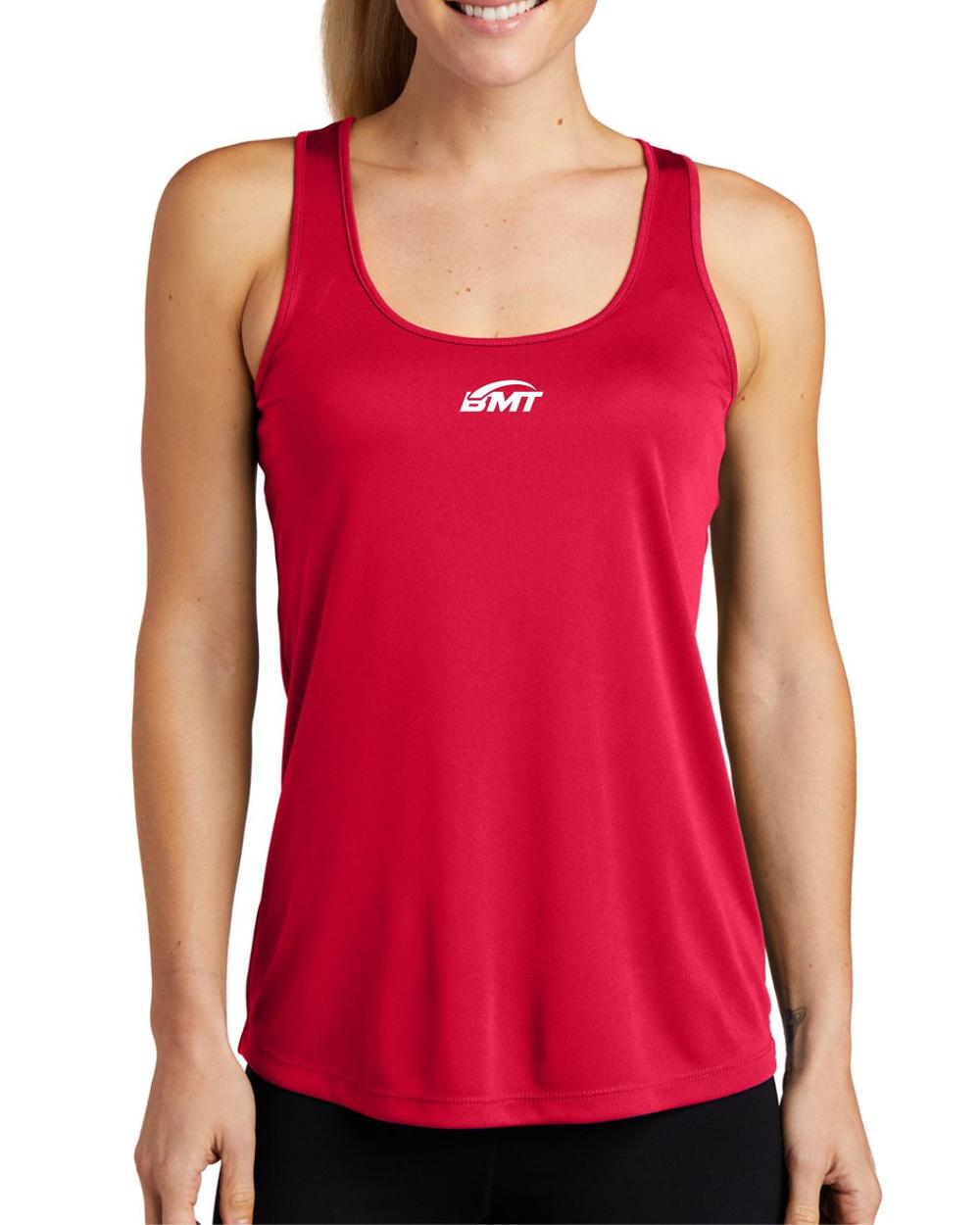BMT Women's PosiCharge Competitor RacerBack Court-Tennis Tank, color: True Red