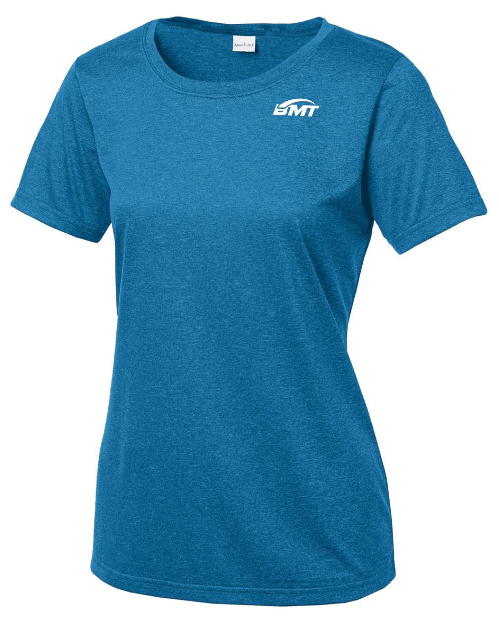BMT Women's Heather Contender Scoop-Neck Court-Tennis T-Shirt, color: Blue Wake Heather