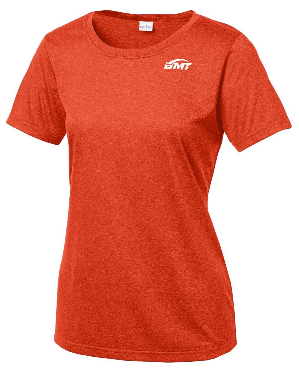 BMT Women's Heather Contender Scoop-Neck Court-Tennis T-Shirt, color: Deep Orange Heather