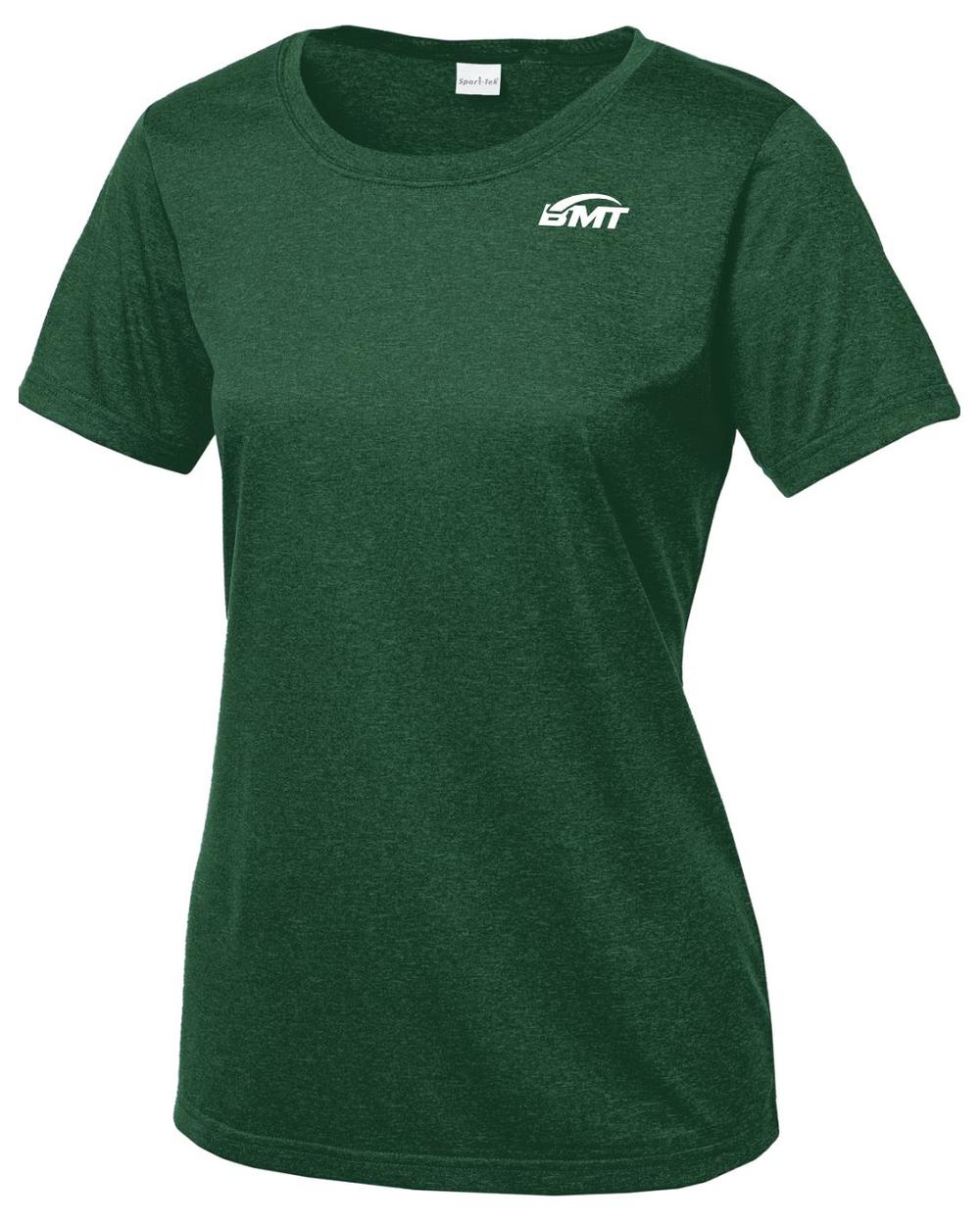 BMT Women's Heather Contender Scoop-Neck Court-Tennis T-Shirt, color: Forest Green Heather