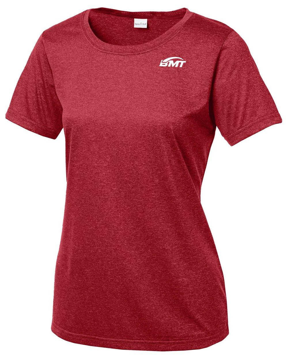 BMT Women's Heather Contender Scoop-Neck Court-Tennis T-Shirt, color: Scarlet Heather