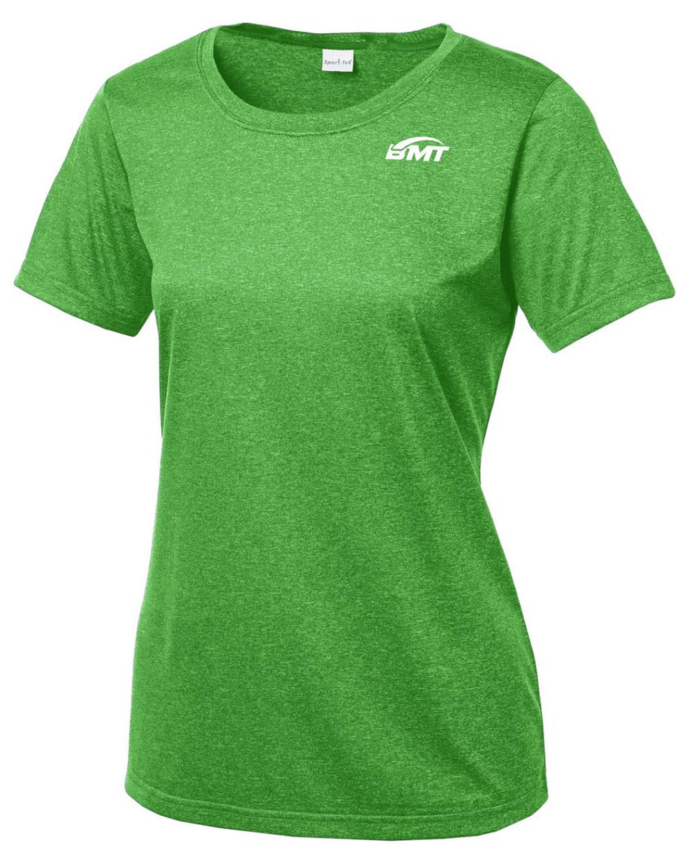 BMT Women's Heather Contender Scoop-Neck Court-Tennis T-Shirt, color: Turf Green Heather
