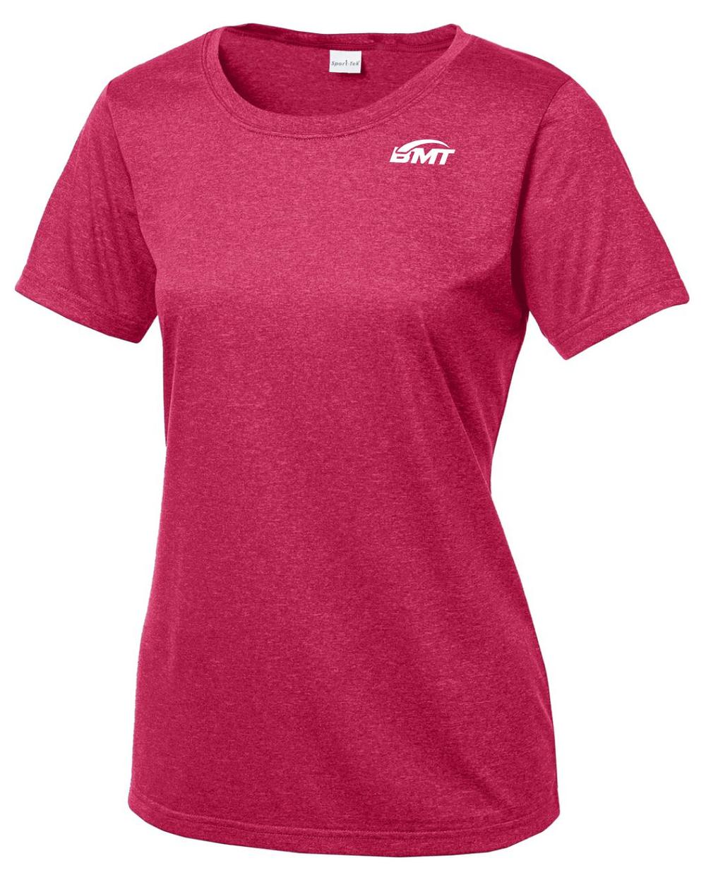 BMT Women's Heather Contender Scoop-Neck Court-Tennis T-Shirt, color: Pink Raspberry Heather