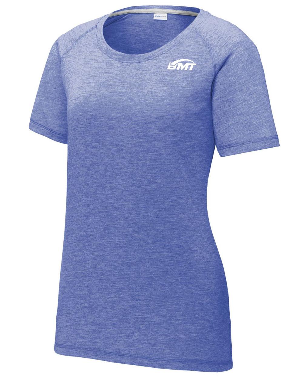 BMT Women's TriBlend Wicking Tennis T-Shirt, color: True Royal Heather