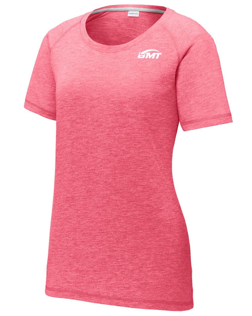 BMT Women's TriBlend Wicking Tennis T-Shirt, color: Pink Raspberry Heather