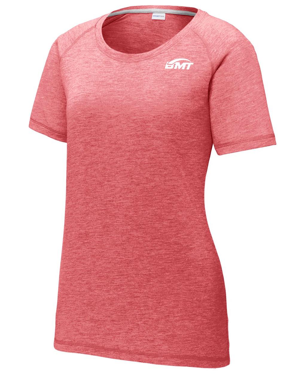BMT Women's TriBlend Wicking Tennis T-Shirt, color: True Red Heather