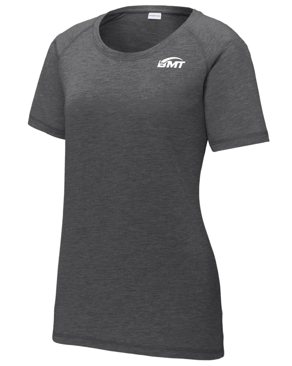 BMT Women's TriBlend Wicking Tennis T-Shirt, color: Dark Grey Heather
