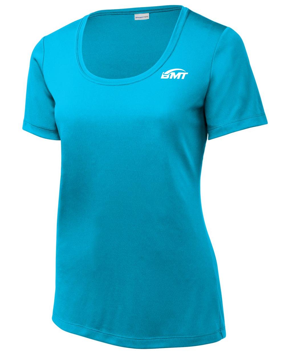 BMT Women's Posi-UV Pro Scoop-Neck Court-Tennis T-Shirt, color: Sapphire