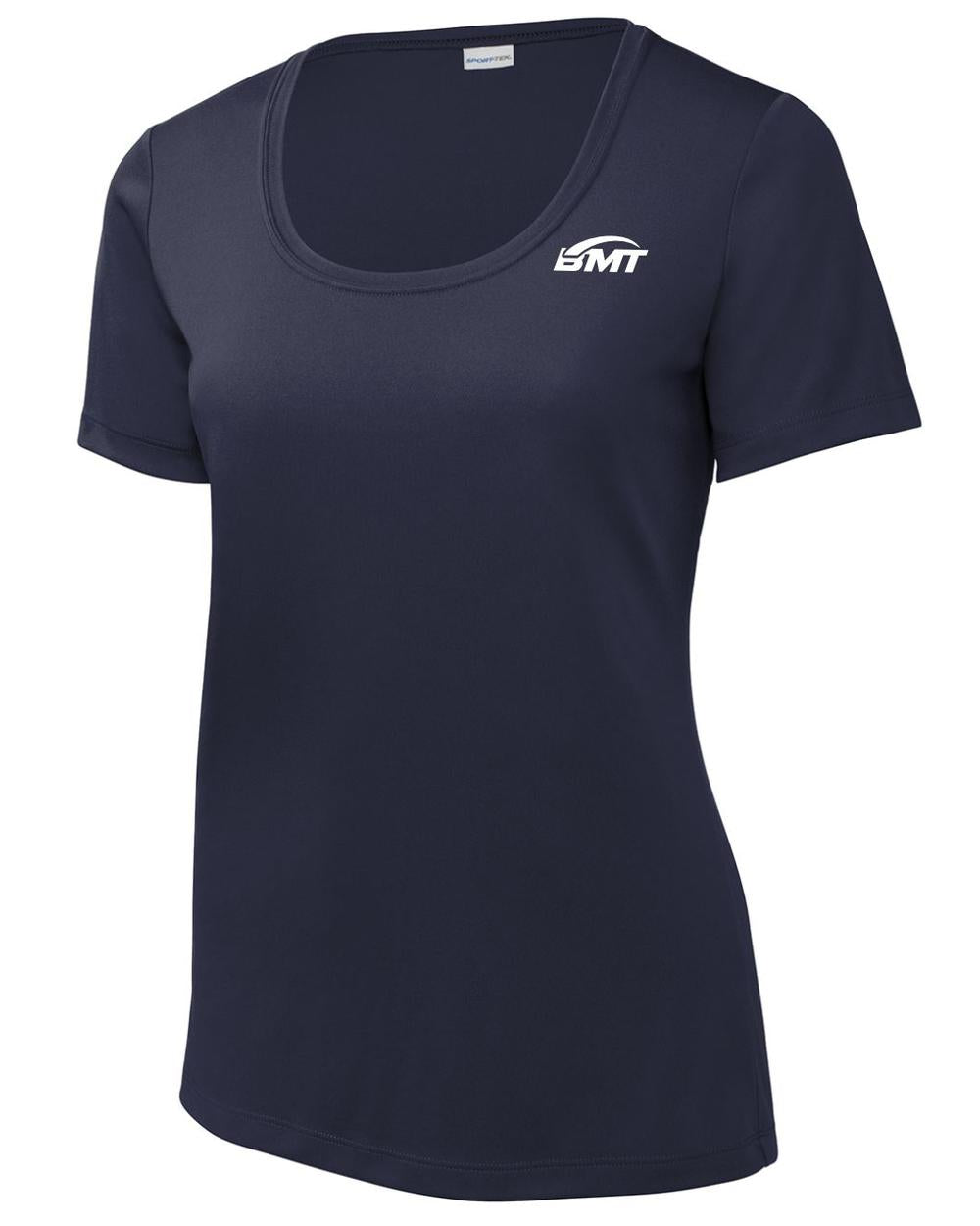 BMT Women's Posi-UV Pro Scoop-Neck Court-Tennis T-Shirt, color: True Navy