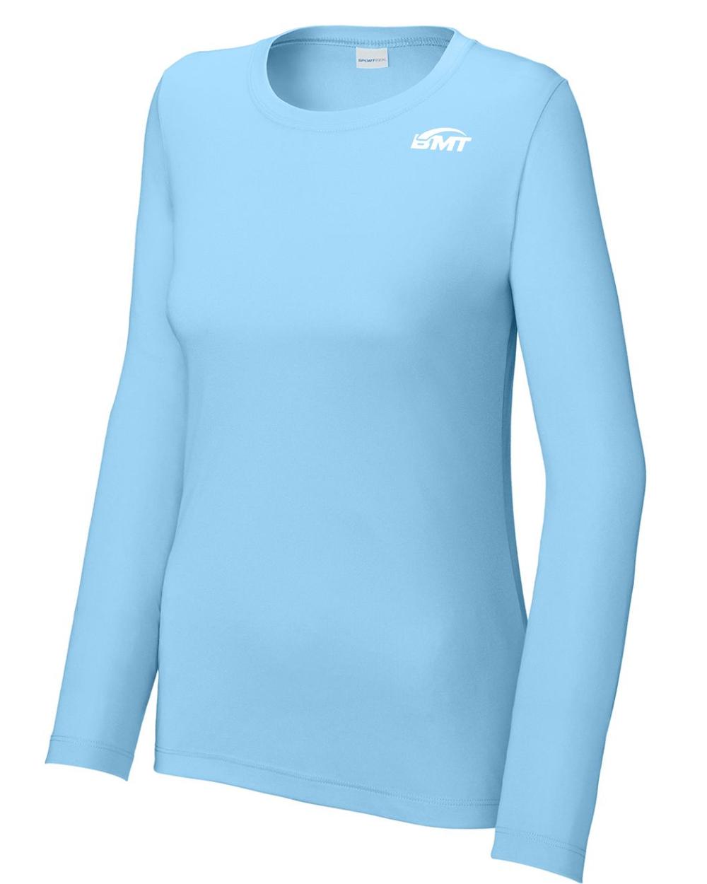 BMT Women's Posi-UV Pro L/S Court-Tennis T-Shirt, color: Light Blue