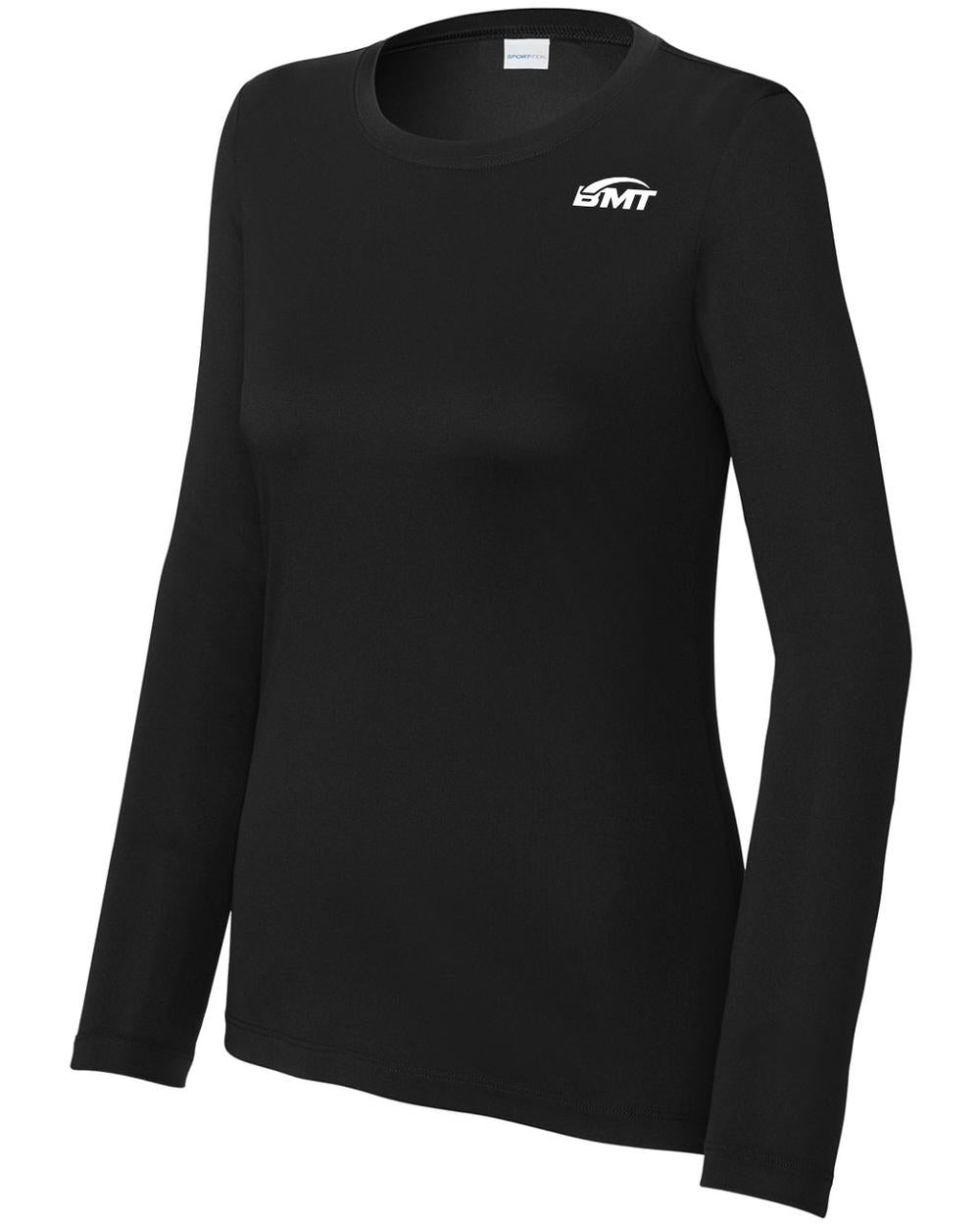 BMT Women's Posi-UV Pro L/S Court-Tennis T-Shirt, color: Black