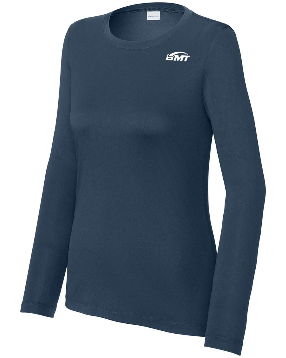 BMT Women's Posi-UV Pro L/S Court-Tennis T-Shirt, color: True Navy