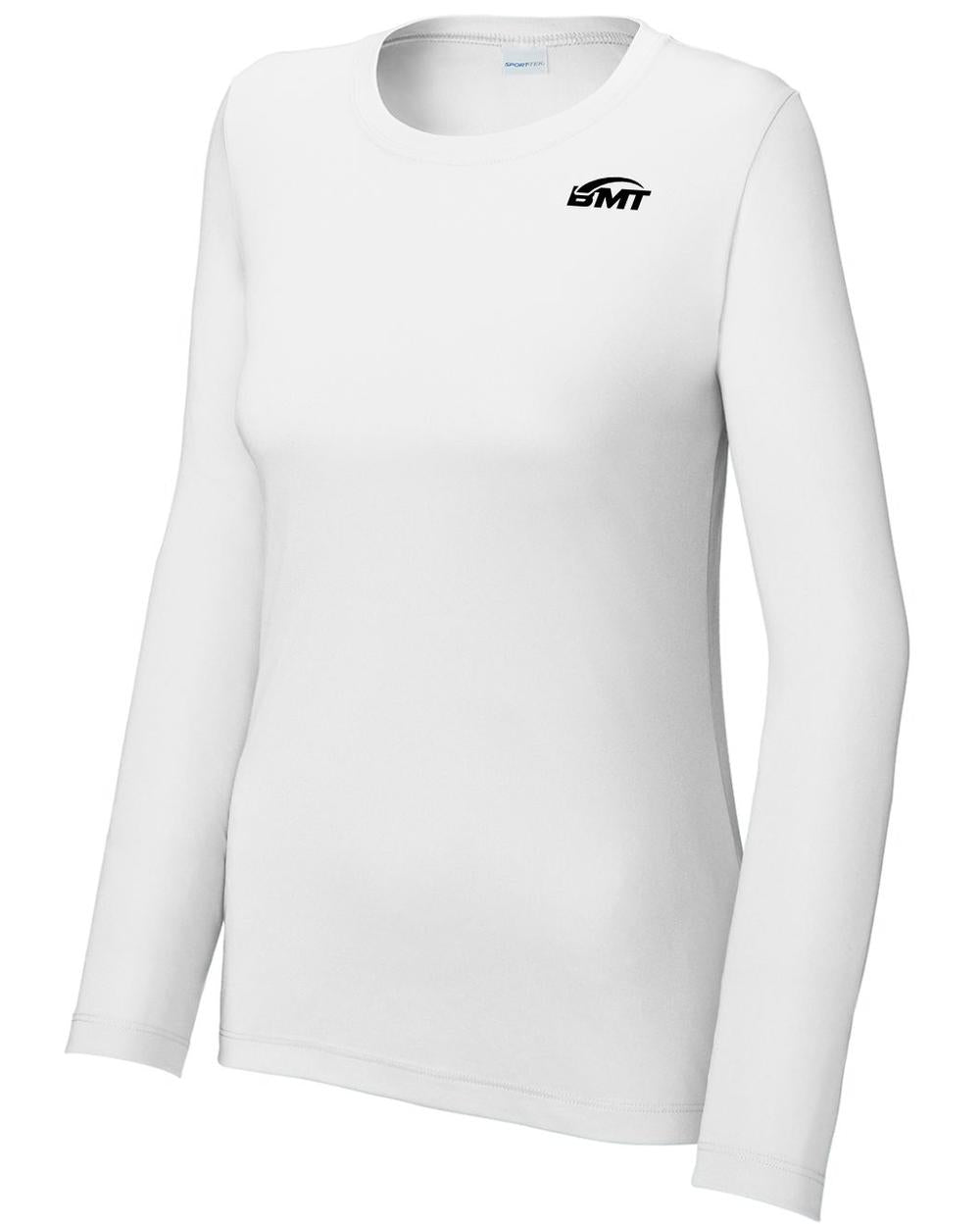 BMT Women's Posi-UV Pro L/S Court-Tennis T-Shirt, color: White