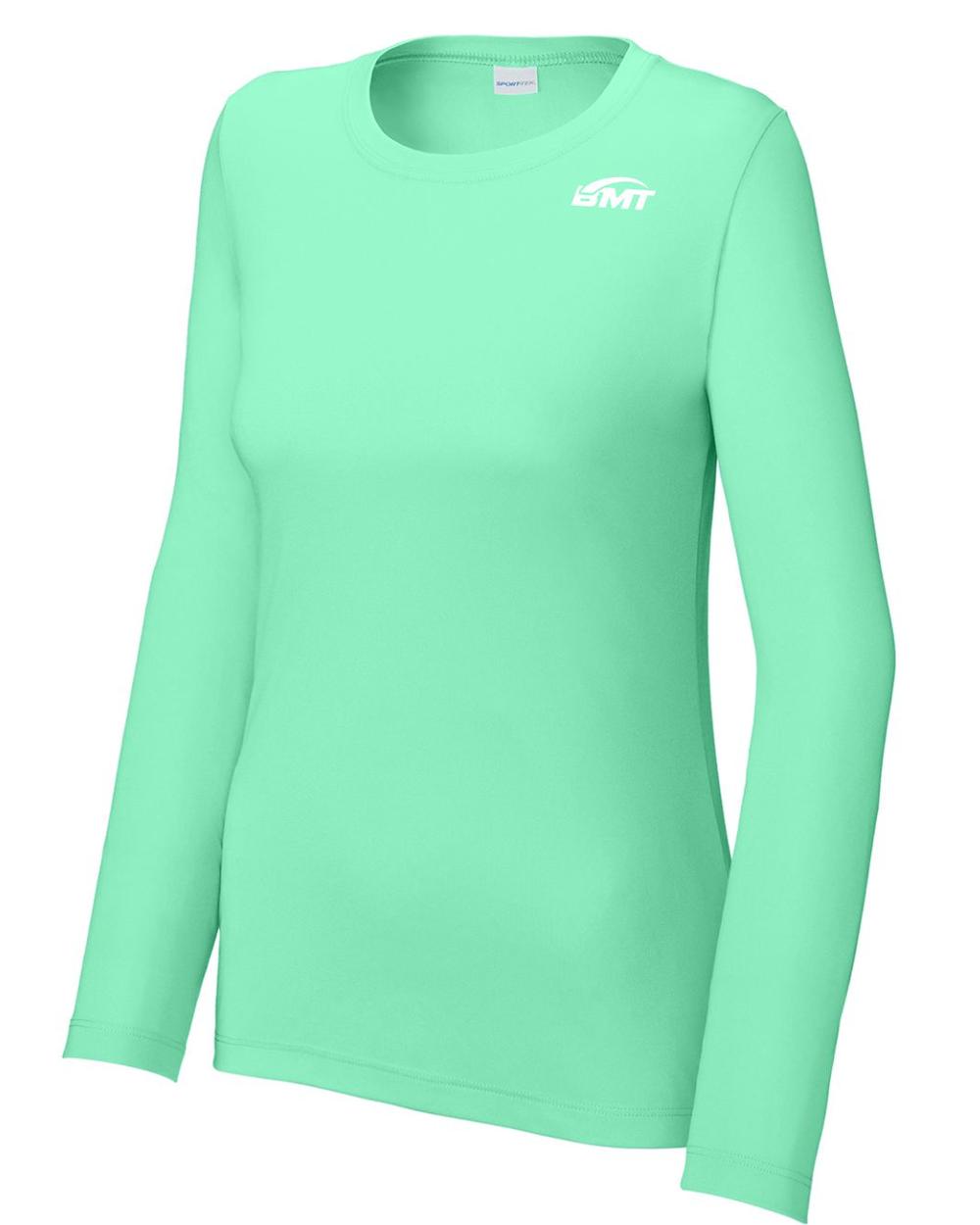 BMT Women's Posi-UV Pro L/S Court-Tennis T-Shirt, color: Bright Seafoam