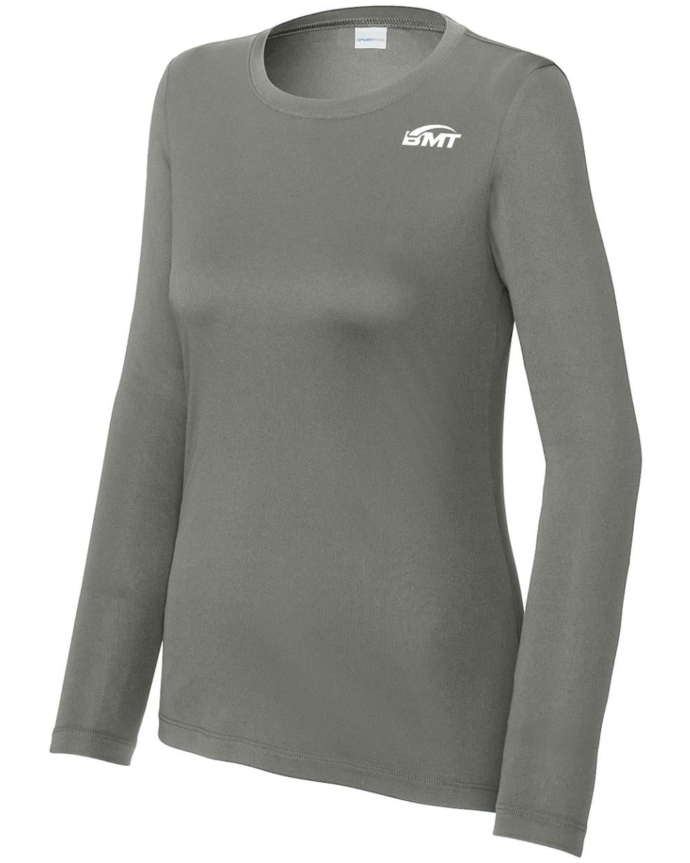 BMT Women's Posi-UV Pro L/S Court-Tennis T-Shirt, color: Dark Smoke Grey