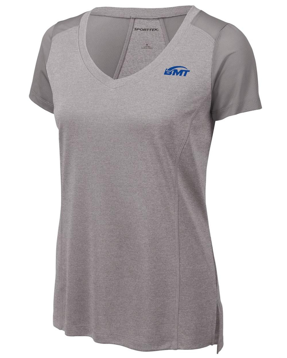 BMT Women's Endeavor Tennis T-Shirt, color: Light Grey Heather/Light Grey
