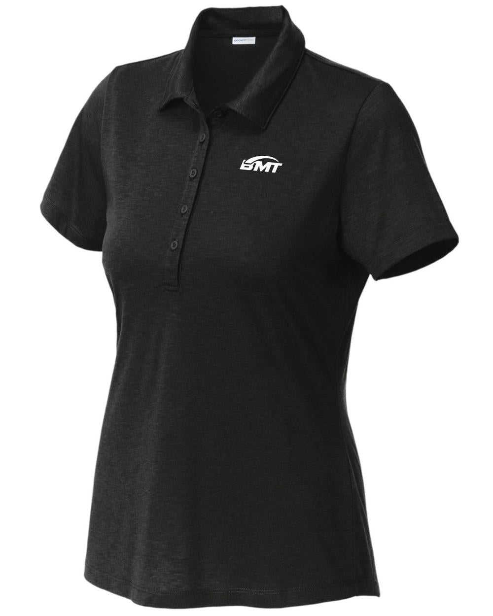 BMT Women's PosiCharge Strive CourtTennis Golf Shirt, color: Black