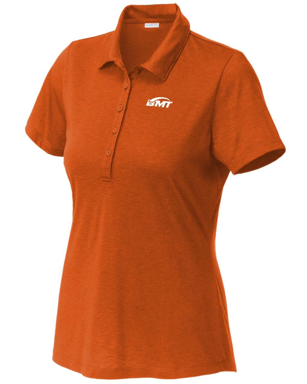 BMT Women's PosiCharge Strive CourtTennis Golf Shirt, color: Texas Orange