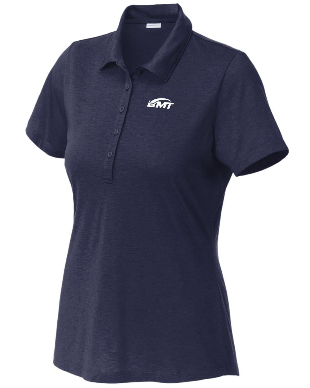 BMT Women's PosiCharge Strive CourtTennis Golf Shirt, color: True Navy